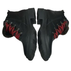 Naturalizer Women’s Julian Leather Lace Up Lug Sole Booties Size 9